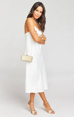 Verona Cowl Dress ~ Ivory Luxe Satin