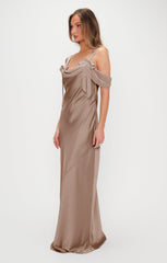 Bella Maxi Dress ~ Dune Luxe Satin