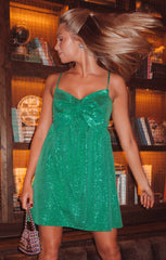Best Bow Dress ~ Green Confetti
